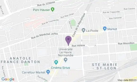 Localisation LCL Agence de Le Havre Rond Point