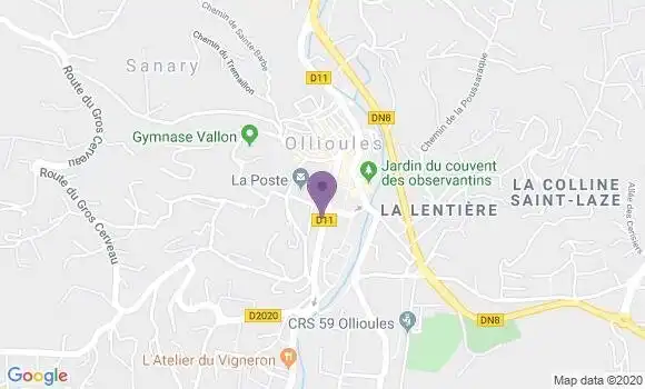 Localisation LCL Agence de Dem Ollioules
