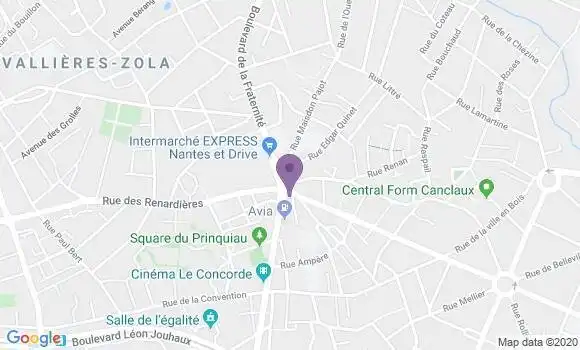 Localisation BNP Paribas Agence de Nantes Zola