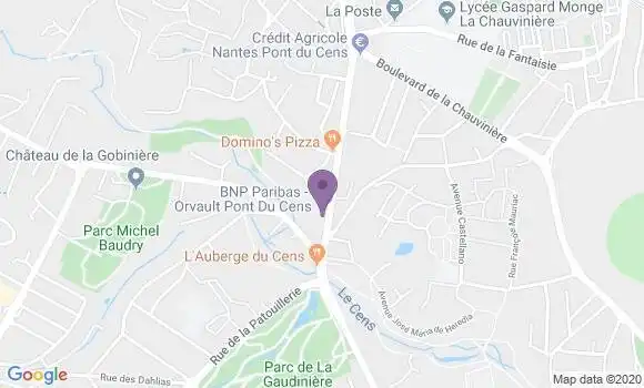 Localisation BNP Paribas Agence d