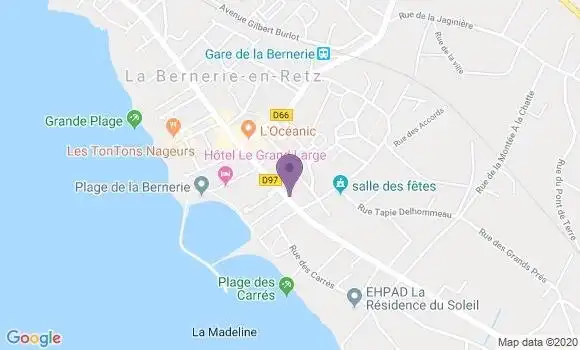 Localisation BNP Paribas Agence de Pornic