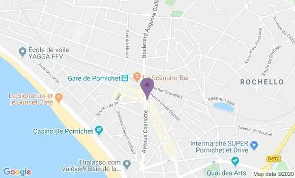 Localisation BNP Paribas Agence de Pornichet