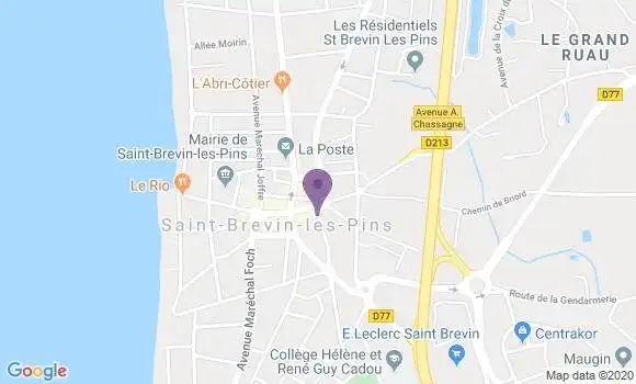 Localisation BNP Paribas Agence de Saint Brévin les Pins