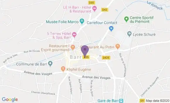 Localisation BNP Paribas Agence de Barr
