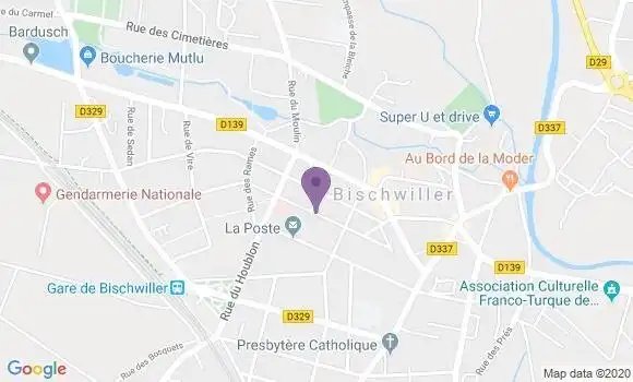 Localisation BNP Paribas Agence de Bischwiller