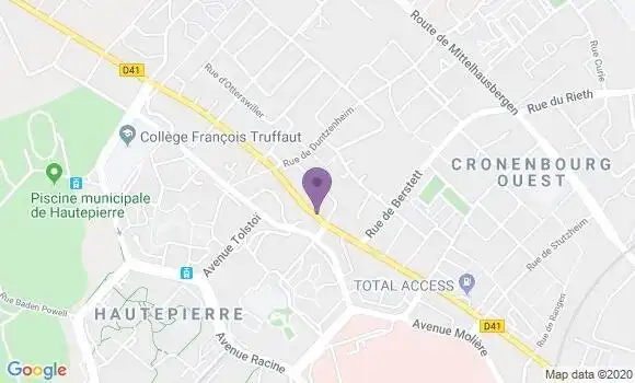 Localisation BNP Paribas Agence de Strasbourg Cronenbourg Kochersberg