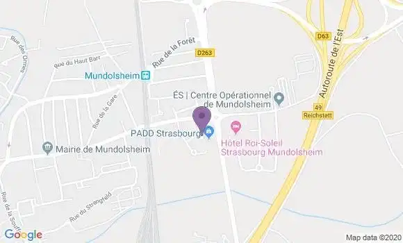 Localisation BNP Paribas Agence de Mundolsheim