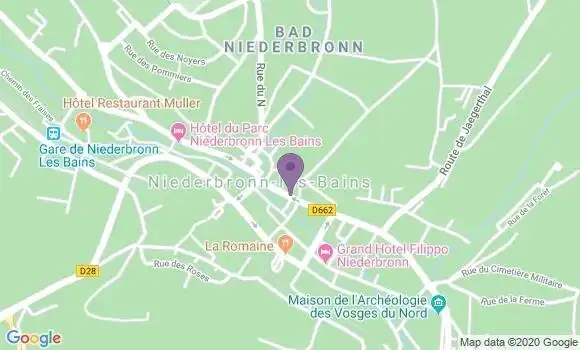 Localisation BNP Paribas Agence de Niederbronn les Bains