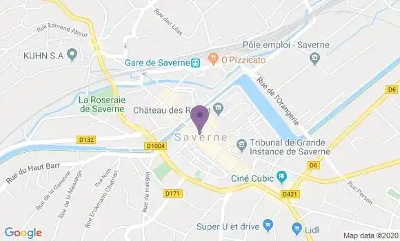 Localisation BNP Paribas Agence de Saverne