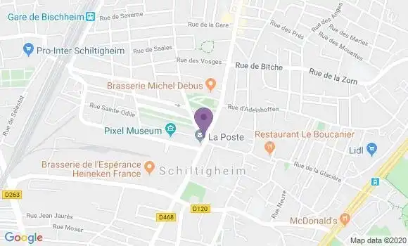 Localisation BNP Paribas Agence de Schiltigheim
