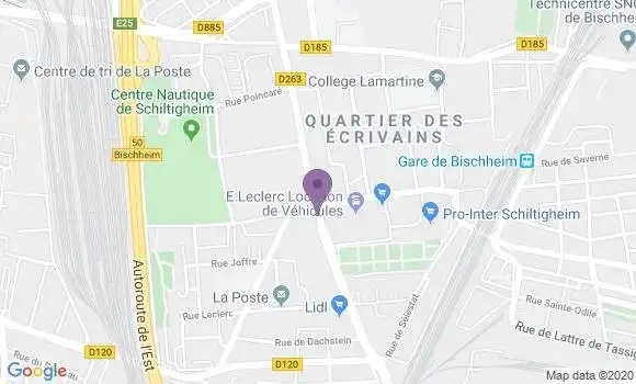 Localisation BNP Paribas Agence de Schiltigheim Général de Gaulle