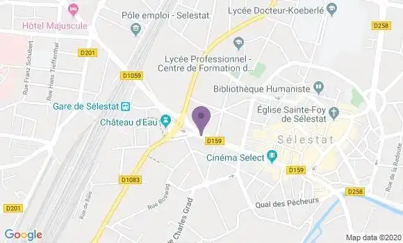 Localisation BNP Paribas Agence de Sélestat