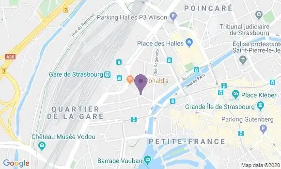 Localisation BNP Paribas Agence de Strasbourg Maire Kuss