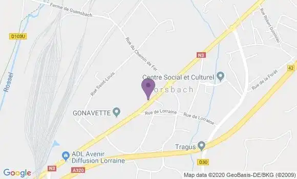 Localisation BNP Paribas Agence de Forbach