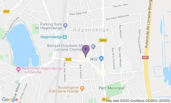 Localisation BNP Paribas Agence d