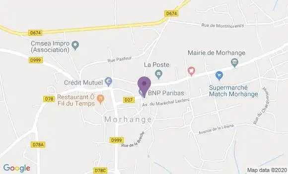 Localisation BNP Paribas Agence de Morhange