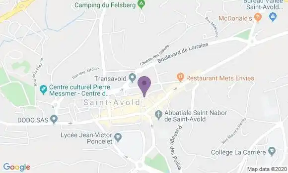 Localisation BNP Paribas Agence de Saint Avold