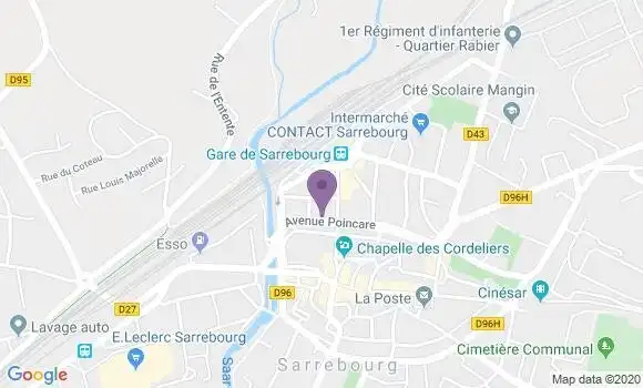 Localisation BNP Paribas Agence de Sarrebourg