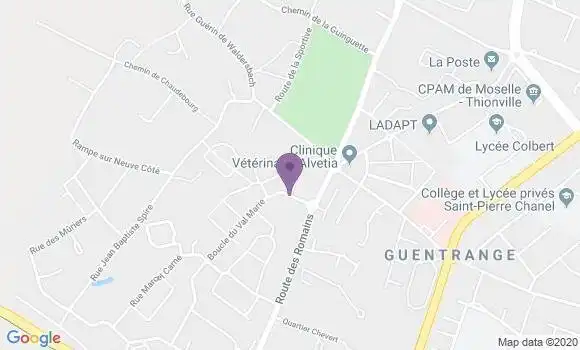 Localisation BNP Paribas Agence de Thionville Val Marie