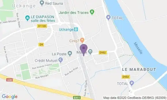 Localisation BNP Paribas Agence d