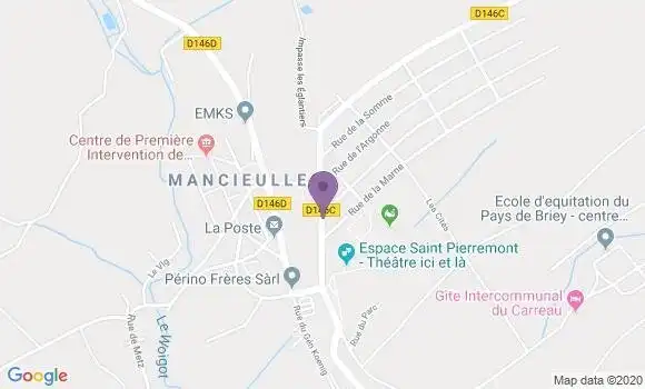 Localisation BNP Paribas Agence de Briey