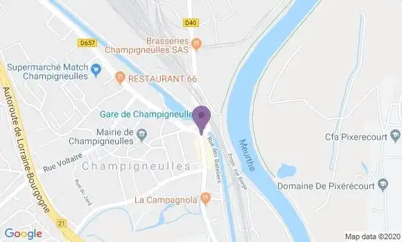 Localisation BNP Paribas Agence de Champigneulles