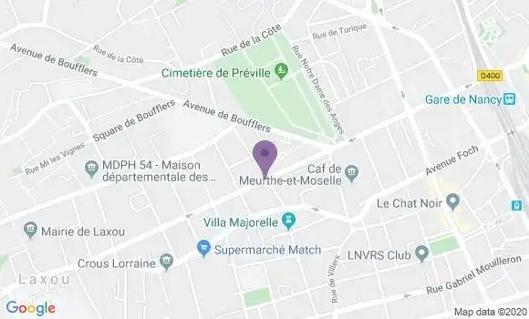 Localisation BNP Paribas Agence de Nancy Anatole France