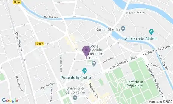 Localisation BNP Paribas Agence de Nancy Trois Maisons