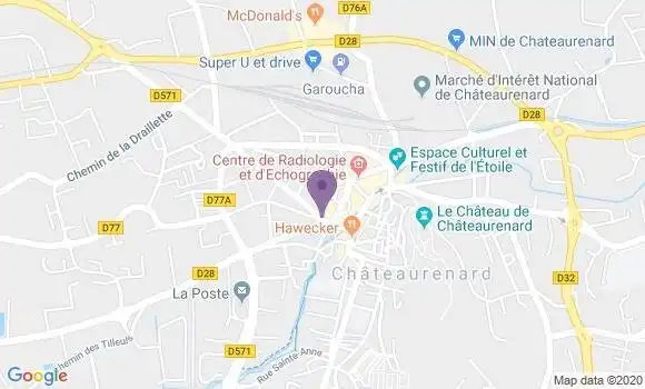 Localisation Société Générale Agence de Châteaurenard de Provence
