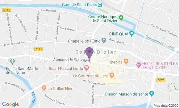 Localisation BNP Paribas Agence de Saint Dizier