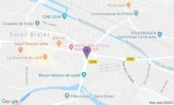 Localisation BNP Paribas Agence de Saint Dizier Gigny