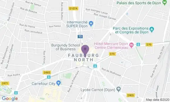 Localisation BNP Paribas Agence de Dijon République