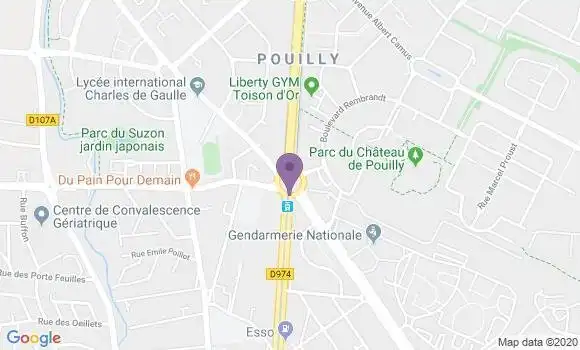 Localisation BNP Paribas Agence de Dijon Toison d