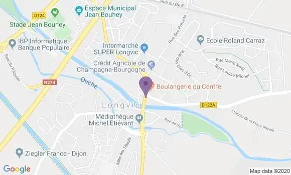 Localisation BNP Paribas Agence de Longvic