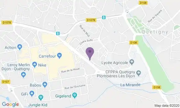 Localisation BNP Paribas Agence de Quetigny Grand Marché