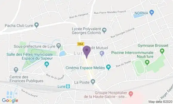 Localisation BNP Paribas Agence de Lure