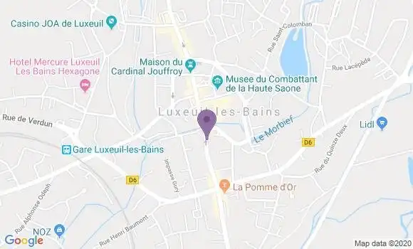Localisation BNP Paribas Agence de Luxeuil les Bains