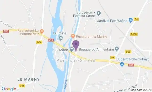 Localisation BNP Paribas Agence de Port sur Saône