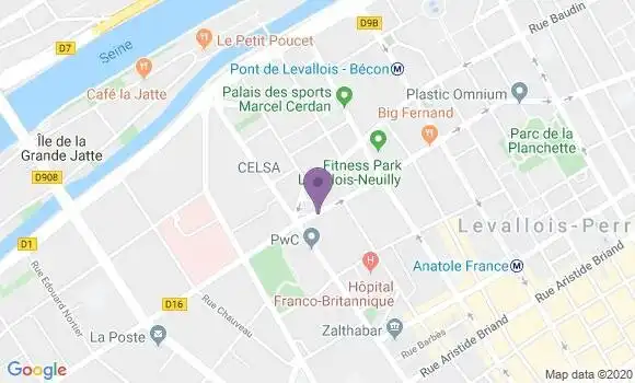 Localisation LCL Agence de Levallois Perret Neuilly