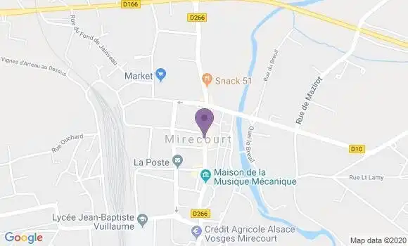 Localisation BNP Paribas Agence de Mirecourt