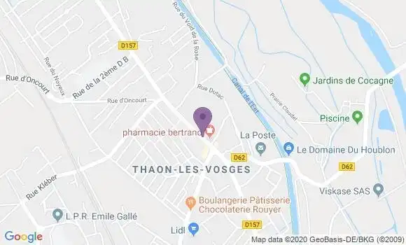 Localisation BNP Paribas Agence de Thaon les Vosges
