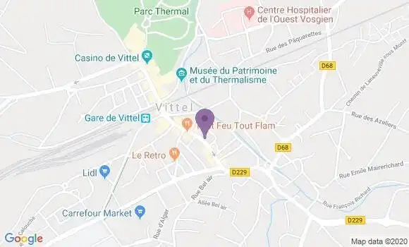 Localisation BNP Paribas Agence de Vittel