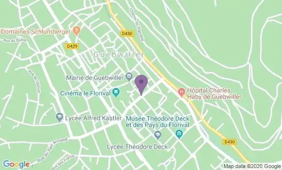 Localisation BNP Paribas Agence de Guebwiller