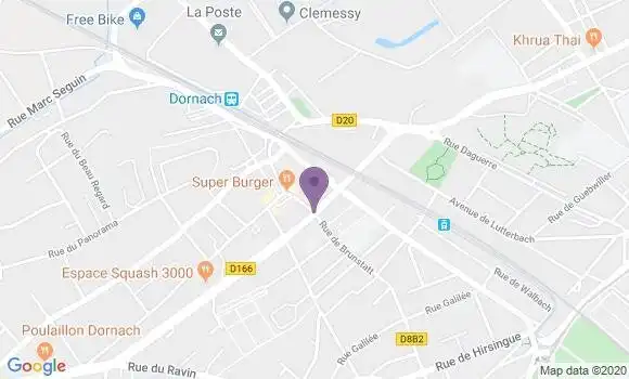 Localisation BNP Paribas Agence de Mulhouse Dornach
