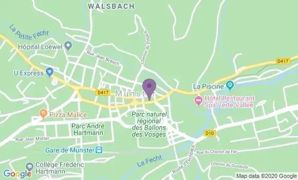 Localisation BNP Paribas Agence de Munster