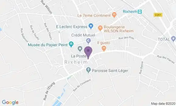 Localisation BNP Paribas Agence de Rixheim