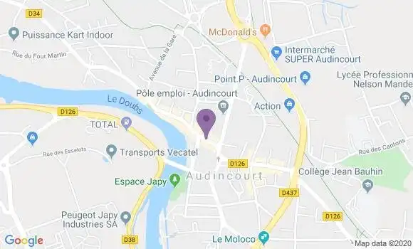 Localisation BNP Paribas Agence d