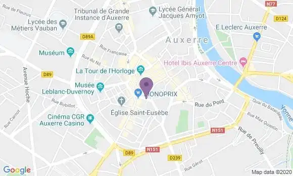 Localisation BNP Paribas Agence d