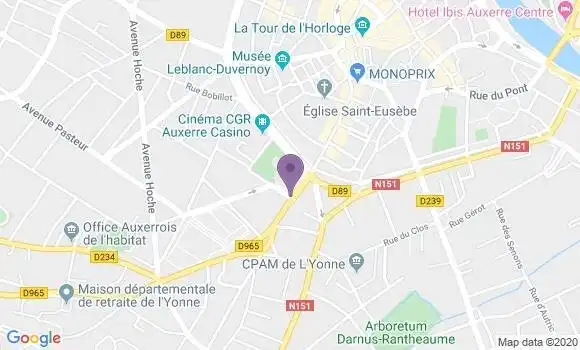 Localisation BNP Paribas Agence d