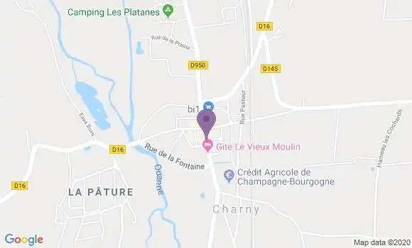 Localisation BNP Paribas Agence de Charny
